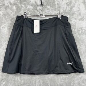 Baleaf Athletic Skort Women's L  Black Built In Short Active Tennis Golf NEW